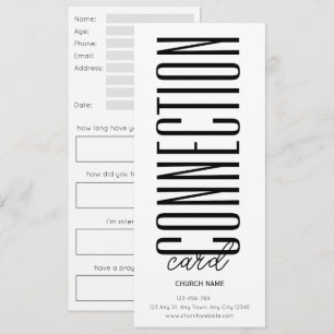 Carte de connexion d'église monochrome