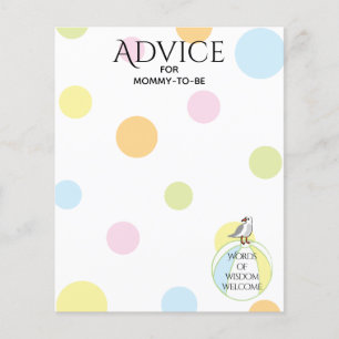 Carte de conseil baby shower Beach Ball