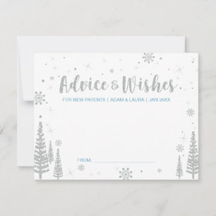 Carte de conseil Baby shower bleu pour maman, pare