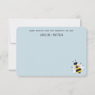 Carte de conseil Baby shower Blue Rustic Mama to B