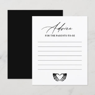 Carte de conseil Baby shower Halloween Skeleton