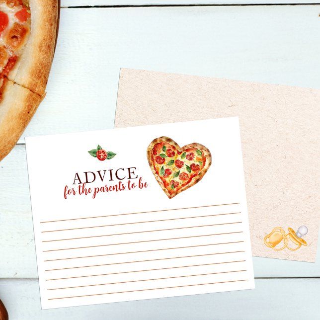 Carte de conseil Baby shower Pizza - Gardien pour  (Advice card - Baby Shower Activity)
