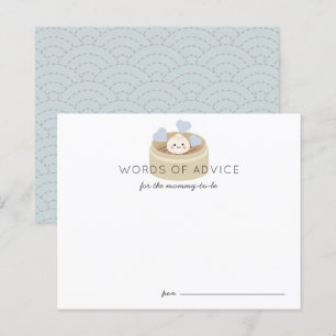 Carte de conseil bleu petit Baby shower de dumping