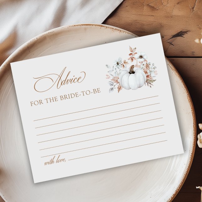 Carte de conseil Citrouille blanc de chute (Créateur téléchargé)