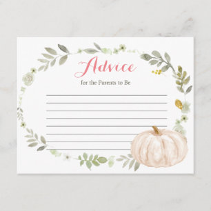Carte de conseil Citrouille Floral Fall Greenery