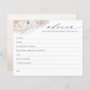 Carte de conseil de Fête des mariées Pampas Grass 