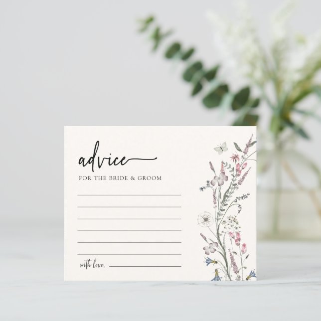 Carte de conseil de mariage élégant (Debout devant)