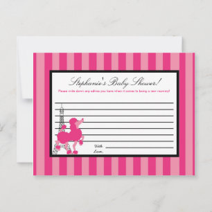 Carte de conseil écrite Pink Poodle Paris Eiffel