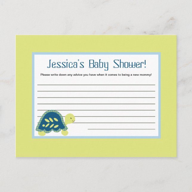 Carte de conseil écrite Tortues bleues de mer (Devant)