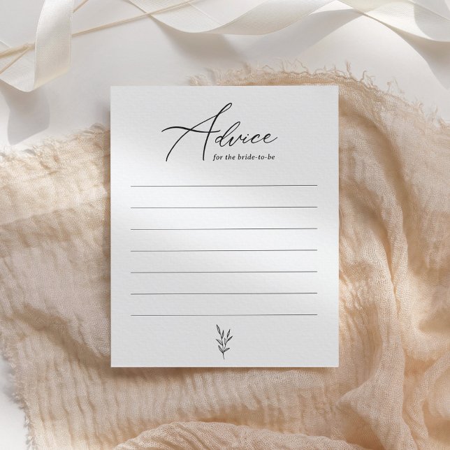 Carte de conseil en Fête des mariées minimale simp (Créateur téléchargé)