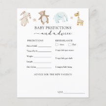 Carte de conseil et de prédictions pour bébés