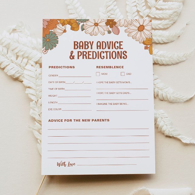 Carte de conseil et de prédictions super pour bébé (Créateur téléchargé)