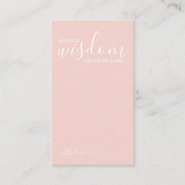 Carte de conseil et de souhaits Mariage de script  (Devant)
