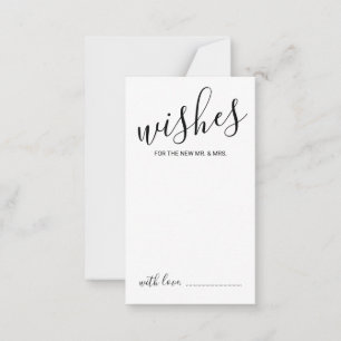 Carte de conseil et de souhaits Mariage de script 
