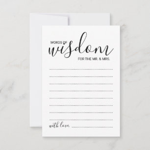 Carte de conseil et de souhaits Mariage de script 