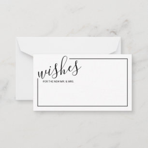 Carte de conseil et de souhaits Mariage de script 