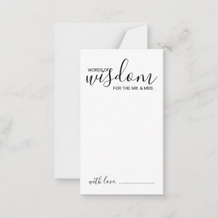 Carte de conseil et de souhaits Mariage de script 