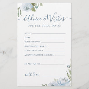 Carte de conseil et de voeux pour mariage floral b