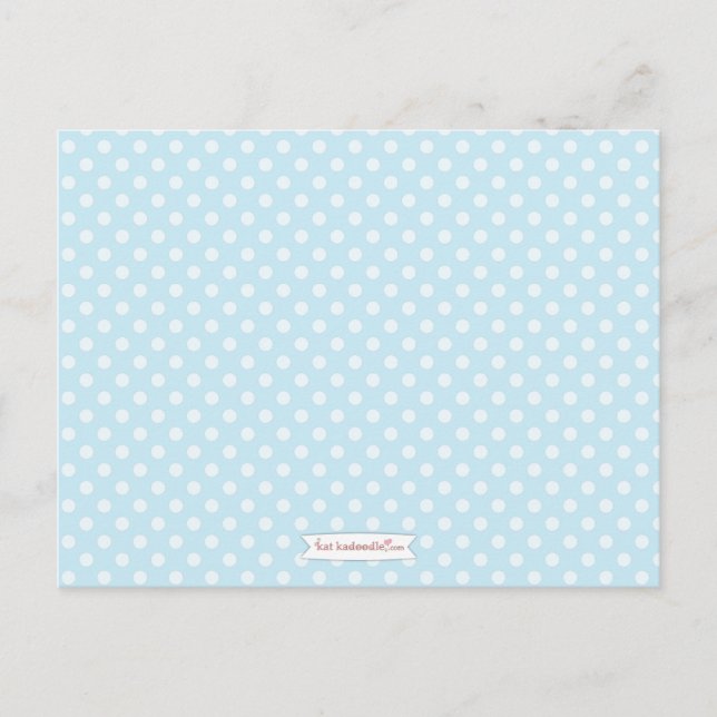 Carte de conseil maman baby shower Blue Polka Dot (Devant)