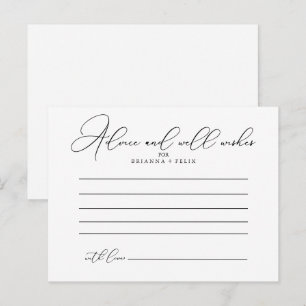 Carte de conseil Mariage classique chic