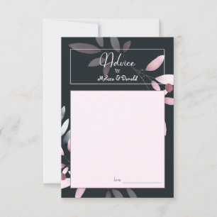 Carte de conseil Mariage couleur couleur rose mari