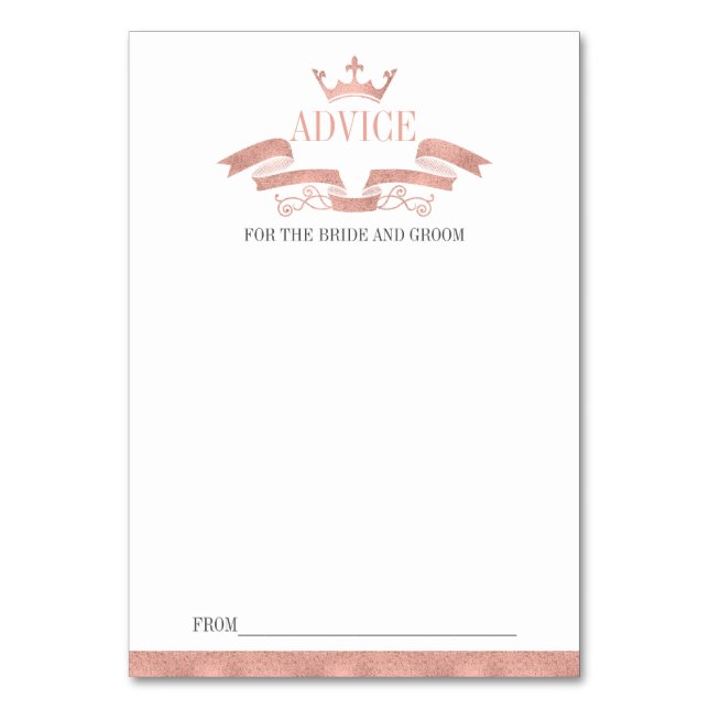 Carte de conseil Mariage Gold Crest Rose classique (Par défaut)