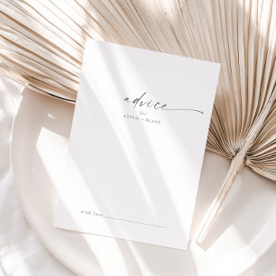 Carte de conseil Mariage Silver Script moderne