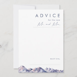 Carte de conseil Mariage Winter Mountain