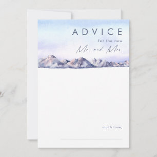 Carte de conseil Mariage Winter Mountain Sunset