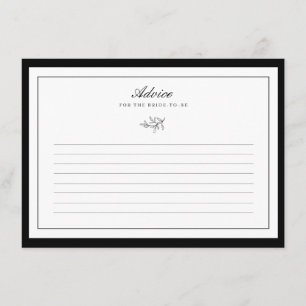 Carte de conseil minimaliste Mariage feuille