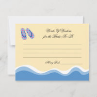 Carte de conseil nuptiale Flip Flops Beach