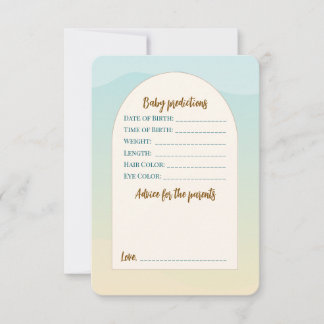 Carte de conseil plat pour Baby shower d'ours en p