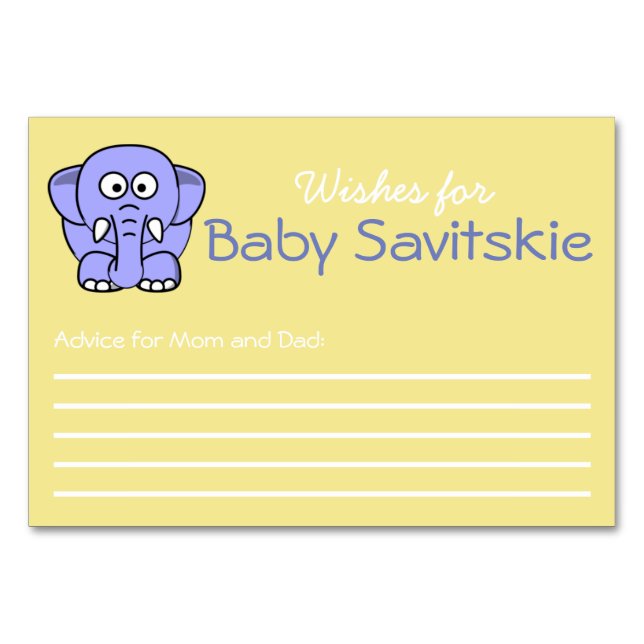 Carte de conseil pour bébés (Devant)