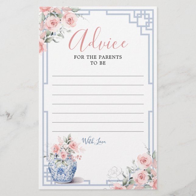 Carte de conseil pour gingembre rose clair (Devant)