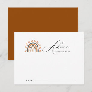 Carte de conseil pour le Baby shower Arc-en-Ciel d
