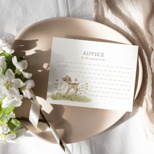 Carte de conseil pour le Baby shower forestier de 