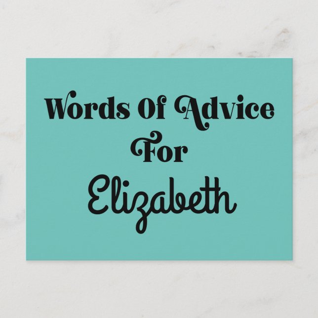 Carte de conseil pour les diplômés pour les invité (Devant)