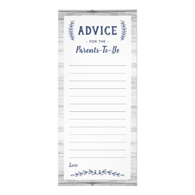 Carte de conseil pour les parents à devenir, Baby  (Devant)