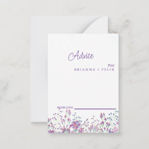 Carte de conseil pour Mariage Fleur sauvage coloré