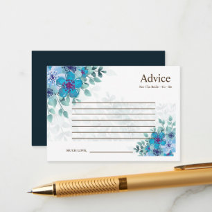 Carte de conseil pour Mariage Fleur sauvage coloré