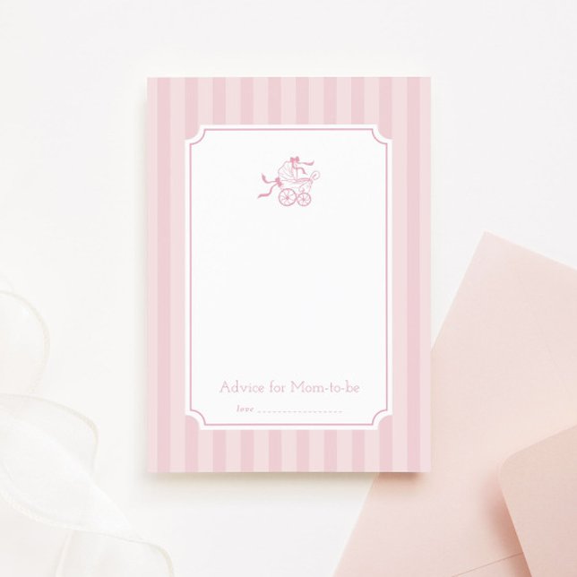 Carte de conseil pour poussette de bébé mignonne P (Créateur téléchargé)