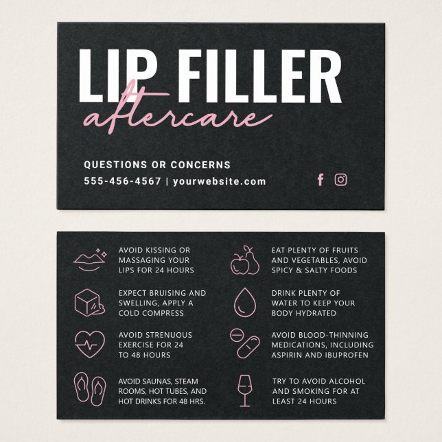 Carte de conseil pour soins postérieurs Premium Bl (Devant & derrière)
