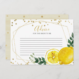 Carte de conseil sur la taille du citron