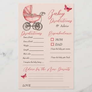 Carte de conseil sur le Baby shower de transport p