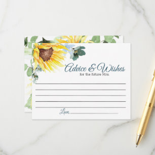 Carte de conseil sur le tournesol d'été