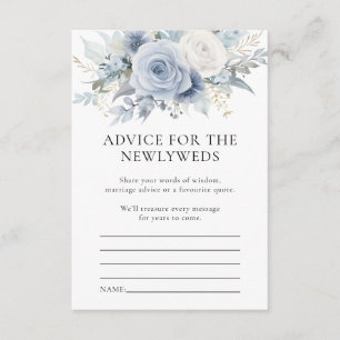 Carte de conseils de florales bleues pour jeu de m