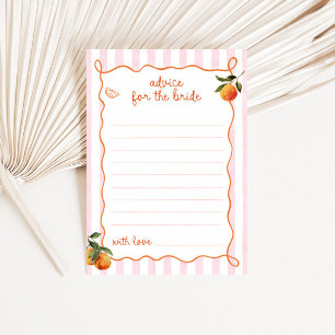 Carte de conseils de mariage Citrus Spritz rayures