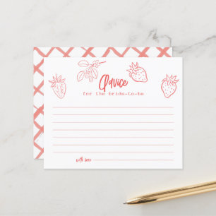 Carte de conseils de shower de mariage Baie en amo