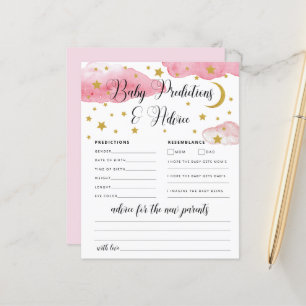 Carte de conseils et de prédictions pour bébé sur 