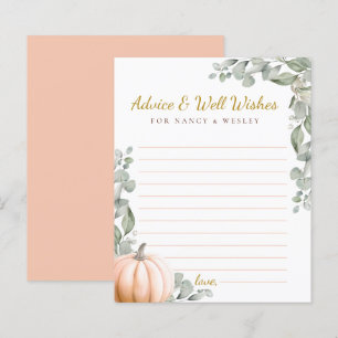 Carte de conseils pour Baby Shower Little Pumpkin
